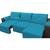 protetor de sofa retratil 2,05 3modulos largura total com os braços azul turqueza