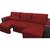 protetor de sofa retratil 2,05 3modulos largura total com os braços vermelho