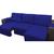 protetor de sofa retratil 2,05 3modulos largura total com os braços azul bic