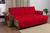 Protetor de sofá retrátil de dois lugares com porta copos de madeira e bolso lateral 1,80m Vermelho
