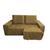 Protetor de Sofá Retrátil Reclinável 2,30 2 Módulos Com Braço Coberto largura total do sofa com os braços caramelo