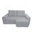 Protetor de Sofá Retrátil Reclinável 2,30 2 Módulos Com Braço Coberto largura total do sofa com os braços gelo