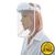 Protetor facial visor transparente reto branco médicos enfermeiros Branco