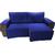 protetor para sofa retratil 2,50 2 modulos largura total com os braços  azul bic