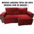 protetor para sofa retratil 2,50 2 modulos largura total com os braços  vermelho