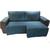 protetor para sofa retratil 2,50 2 modulos largura total com os braços  azul turqueza