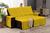 Protetor Sofa Retrátil e Reclinável Dupla Face pra 2 Modulos Amarelo