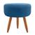 Puff Banqueta Redondo Classic Suede Para Sala Quarto Escritório Azul royal