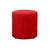 Puff banqueta redondo suede conforto thor - 9 cores VERMELHO