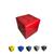 Puff Cubo Quadrado banco banquinho decorativo 40x40 Vermelho Sintético