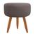 Puff de Sala Banqueta Decorativo Redondo Classic Suede Diversas Cores Marrom Claro