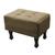 Puff de Sala Retangular Decorativo Suede Bege Bege