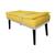 Puff Decorativo com Cinto Branco Suede Cores - DS Estofados Amarelo