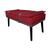 Puff Decorativo com Cinto Cinza Suede Cores - DS Estofados Vermelho