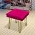 Puff Decorativo Para Sala Dado Suede Cores - Clique E Decore DOURADO/PINK