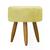 Puff Decorativo Redondo Cappuccino Amarelo