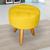 Puff decorativo redondo moderno resistente Amarelo