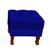 Puff Decorativo Retrô Luis XV Quadrado Em Capitonê Suede Azul Marinho