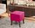 Puff Luxo Pés de madeira - Cor: Pink - Lojas GB Móveis Pink 