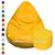 Puff Pera Gigante C/ Apoio De Pés Enchimento Material Sintético Amarelo
