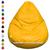 Puff Pera Gigante Cheio Grande Para Eventos Escritório Descanso Almofadão Material Sintético Casa Amarelo