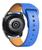 Pulseira 20mm e 22mm Couro Natural para Relógio e Smartwatch Azul 22mm