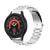 Pulseira 3 Elos Metal gomada Para Galaxy Watch 5 pro 45mm Prata