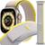 Pulseira Colorida Trail Loop Compatível Apple Watch Ultra 49mm Off-white/amarelo