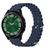 Pulseira Confortável Ondulada Silicone Para Galaxy Watch6 47 Azul Marinho