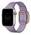 Pulseira Couro Fecho Moderno Compatível com Apple Watch Lilás/Rosê