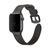 Pulseira Couro Line Rústica Compatível com Apple Watch Cinza-Preto
