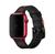 Pulseira Couro Line Rústica Compatível com Apple Watch Preto-Vermelho
