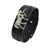 Pulseira de Couro Masculina Country Ajustável Cavalo  Preto