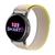 Pulseira de Nylon new Version para Samsung Galaxy Watch Active 1 R500 e Active 2 40mm 44mm R820 R830 Bege com Amarelo