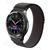 Pulseira de Nylon Nova Tira auto aderente para Samsung Gear S3 Frontier R760 R770 Galaxy Watch 46mm Preto com cinza