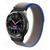 Pulseira de Nylon Nova Tira auto aderente para Samsung Gear S3 Frontier R760 R770 Galaxy Watch 46mm Cinza com azul