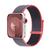 Pulseira de nylon para SmartWatch, Ultra 2, 49mm, 44mm, 40mm, 45mm, 41mm, 42mm, 38mm, 45mm, pulseira esportiva, Watch Series 9, 8, SE, 7, 6, 5 Pink e Preto