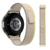 Pulseira de Nylon Ridge new version para Samsung Galaxy Watch 4 Watch 5 40mm 42mm 44mm 45mm 46mm Bege com Amarelo