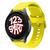 Pulseira de Silicone Fecho Colorido para Galaxy Watch 5 Watch 4 Active 2 40mm 42mm 44mm 45mm 46mm Amarelo