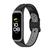 Pulseira De Silicone Furadinha Para Galaxy Fit 2 Sm-r220 Preto com Cinza