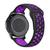Pulseira de Silicone Furadinha para Galaxy Watch 3 45mm Preto com Roxo