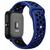 Pulseira de Silicone Furadinha para Galaxy Watch 3 45mm Azul Escuro com Preto