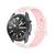 Pulseira de Silicone Furadinha para Galaxy Watch 3 45mm Branco com Rosa Claro