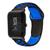 Pulseira de Silicone Furadinha Sport para Amazfit Bip Lite Preto com Azul