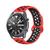 Pulseira de Silicone Furadinha Sport para Smartwatch 22mm Vermelho com Preto