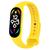 Pulseira de Silicone Lisa Sport Exclusiva para Mi Band 7 Amarelo