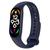 Pulseira de Silicone Lisa Sport Exclusiva para Mi Band 7 Azul Marinho