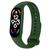 Pulseira de Silicone Lisa Sport Exclusiva para Mi Band 7 Verde Escuro