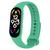 Pulseira de Silicone Lisa Sport Exclusiva para Mi Band 7 Verde Tiffany