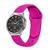 Pulseira de Silicone Lisa Sport para Galaxy Watch 4 Classic Rosa Barbie